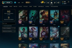 Mestre com 75 Champs e 9 Skins ( 59 PDL ) - League of Legends LOL