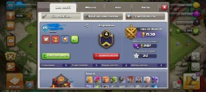 Cv10 Full Clash Of clans + 2k de gemas + Skins e Paisagens