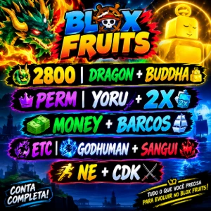Conta de blox fruits com vários passes raros - Roblox