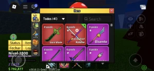 Conta de blox fruits com vários passes raros - Roblox
