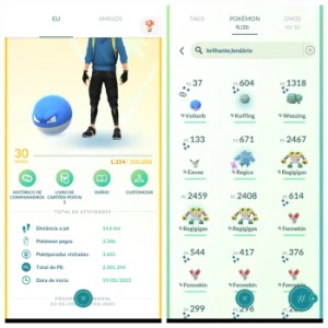 Contas Pokemon Go Nível 30 TOP - Pokémon