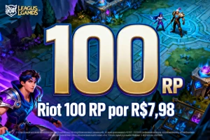 League of Legends gift card de 100 RP por apenas 5 reais