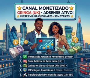 Canal do YouTube Monetizado Pronto - AdSense Ativo - Outros
