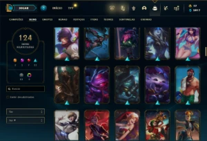 Unranked com TODOS os champs e 124 Skins ( MAIN ADC ) - League of Legends LOL