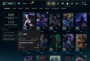 Unranked com TODOS os champs e 124 Skins ( MAIN ADC ) - League of Legends LOL