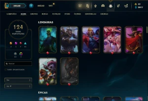 Unranked com TODOS os champs e 124 Skins ( MAIN ADC ) - League of Legends LOL