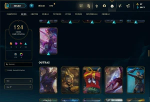Unranked com TODOS os champs e 124 Skins ( MAIN ADC ) - League of Legends LOL