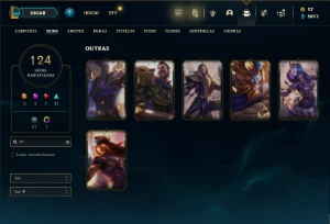 Unranked com TODOS os champs e 124 Skins ( MAIN ADC ) - League of Legends LOL