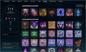 Vendo conta de lol LVL 401, com 281 Skins, full champ - League of Legends