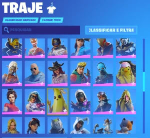 conta fortnite season 7, mais de 120 skins, todos os passes