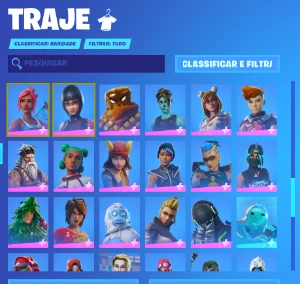 conta fortnite season 7, mais de 120 skins, todos os passes