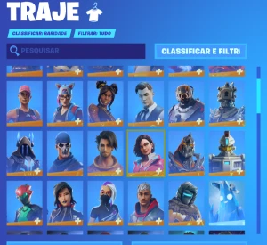 conta fortnite season 7, mais de 120 skins, todos os passes