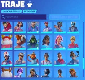 conta fortnite season 7, mais de 120 skins, todos os passes