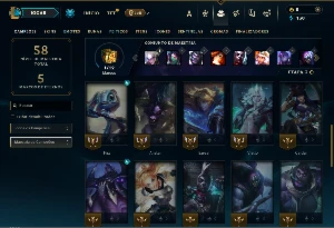 Esmeralda 4 com 35 Champs e 7 Skins + 8 Fragmentos - League of Legends LOL