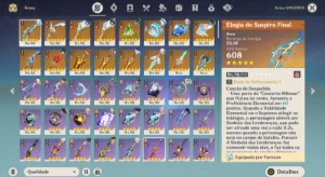 Conta Endgame Ar 60 América - 34 Personagens 5★ E 18 Armas 5 - Genshin Impact