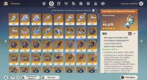 Conta Endgame Ar 60 América - 34 Personagens 5★ E 18 Armas 5 - Genshin Impact