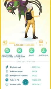 CONTA POKÉMON GO LV43 - Pokemon GO