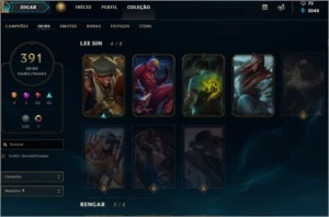 Conta Lol All champ 391 skins - League of Legends