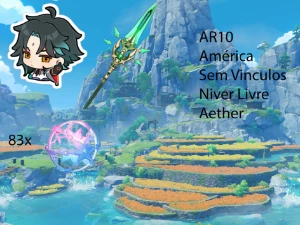 TOP!!!!! AR10 - Xiao + Lança Primitiva de Jade + 83 tiros - Genshin Impact