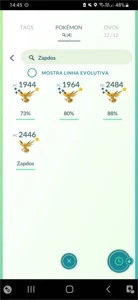 Venda de Zapdos Shiny no Pokemon Go