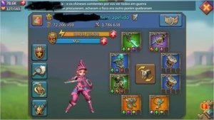 Lords Mobile 72M de poder pre T-4