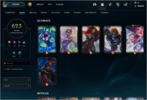 Conta Platina com 623 Skins - League of Legends LOL