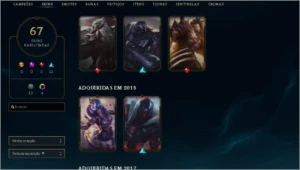 CONTA OURO 4, 130 CHAMPS, 67 SKINS - League of Legends LOL