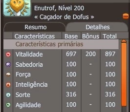 PROMOÇÃO! ENU LVL 200+5 PROFISSOES 100+RECURSOS+FULL SCROLS - Dofus