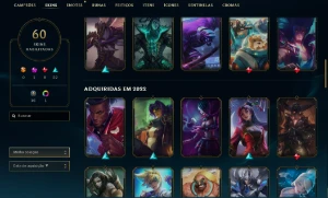 Bronze 2 com 125 Champs e 59 Skins ( Mais de 30 Jogos ) - League of Legends LOL