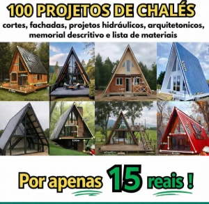+100 projetos de chalés pra construir ou revender - Outros