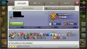 Conta Clash of Clans CV 8 intermediario com Rei nvl 8
