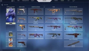 CONTA VALORANT PLATINA 1 COM VÁRIAS SKINS