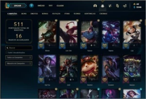 Conta ouro 4 com 134 champs e 126 skins (4 vitoriosas) - League of Legends LOL