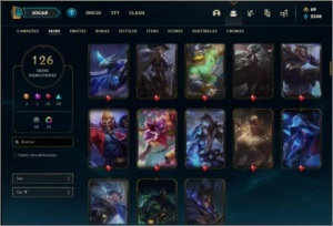 Conta ouro 4 com 134 champs e 126 skins (4 vitoriosas) - League of Legends LOL