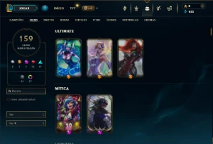 Prata 4 com TODOS os champs e 159 Skins ( Nivel 738 ) - League of Legends LOL