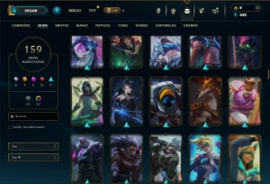 Prata 4 com TODOS os champs e 159 Skins ( Nivel 738 ) - League of Legends LOL