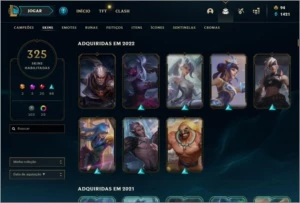 Conta League of Legends, PRATA 1, muitas skins e runas LOL