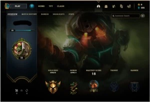 CONTA GOLD 4 MMR PLATINA 4 - League of Legends LOL