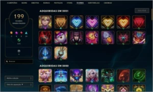 Conta league of legends, level 248, 255 skins LOL