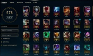acc LoL,115campeões 75skins/20pg de runa/PLAT 4 skins 550R$ - League of Legends