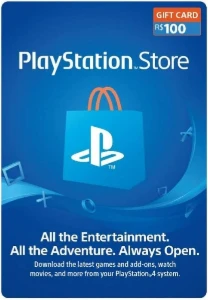 Cartão PSN R$ 100 Reais Playstation Store Digital [BR]