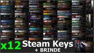 x12 Steam Keys Aleatórias + 2 brindes cortesia