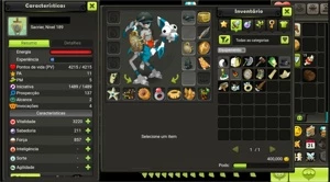 SACRIER 189 SCROLLADO COM SET COMPLETO - BRUTAS (Touch) - Dofus