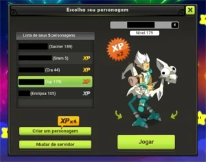 SACRIER 189 SCROLLADO COM SET COMPLETO - BRUTAS (Touch) - Dofus