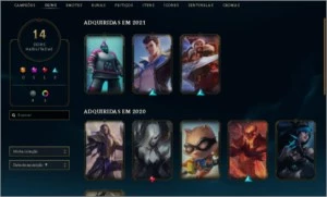 Conta league of Legends - Platina IV - Level 71 LOL