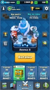 Conta ClashRoyale Nv8, Arena8, 2314 Trofeus - Clash Royale