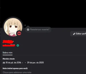 Conta Discord 15 Jul 2016 C/Pomelo