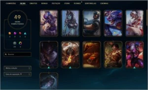LOL Conta Platina 2 49 skins - League of Legends