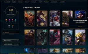 LOL Conta Platina 2 49 skins - League of Legends