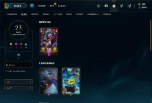 Conta bronze 2 com 35 Champs e 23 Skins + 1500 RP - League of Legends LOL